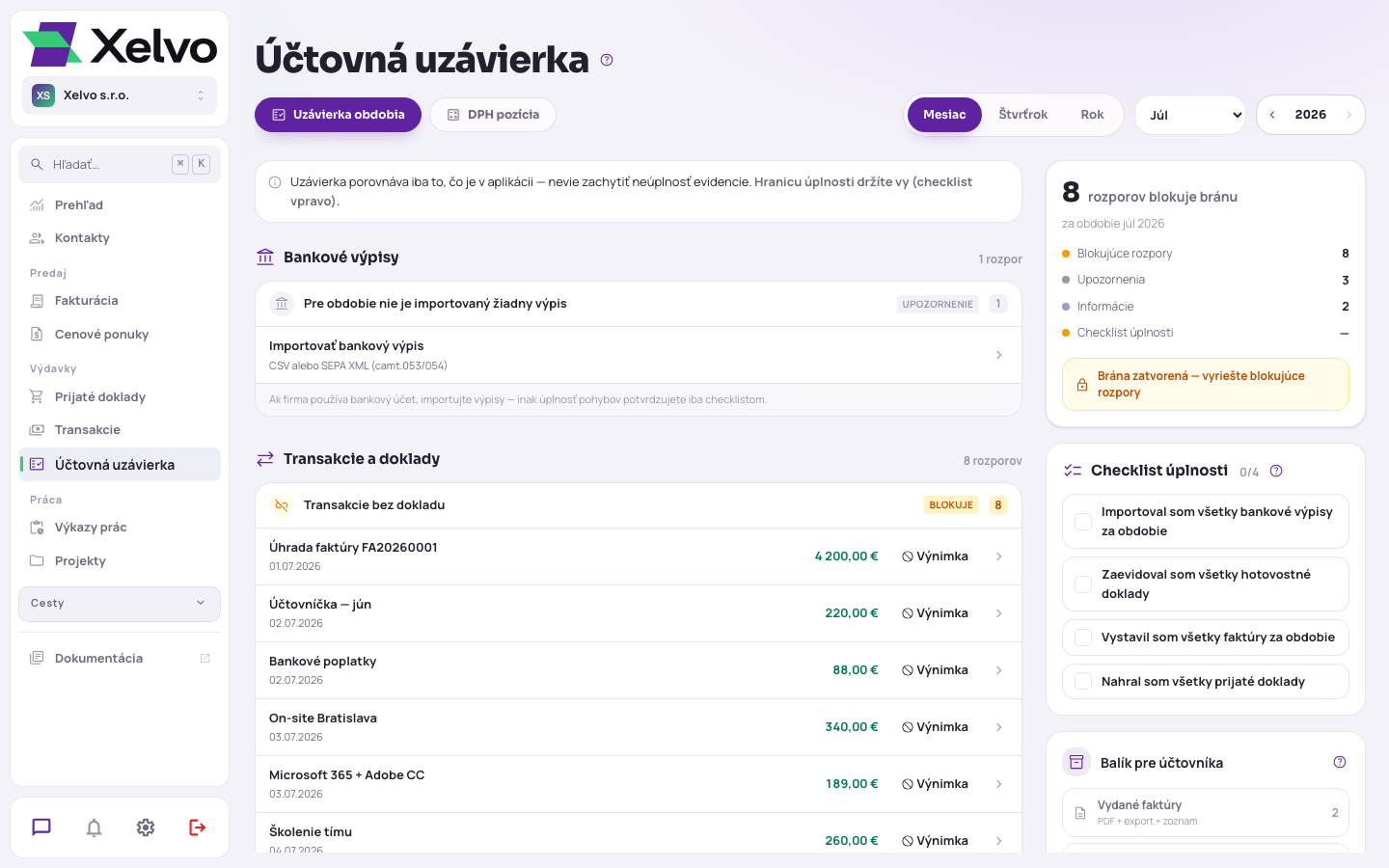 Celý pohľad na uzávierku — kontroly vľavo, brána vpravo